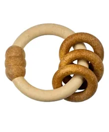 Anbac Anti Bacterial Safe Baby Rattle - Brown