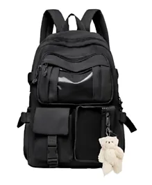 Star Babies Kids School Bag with Toy Black - 16 Inches