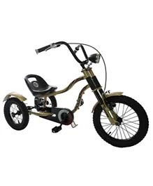 Megastar Megawheels Harley Style Tricycle With Headlights Gold - Black