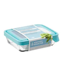 Anchor Hocking TrueSeal Rectangle Food Storage With Lid Mineral Blue - 1.42L