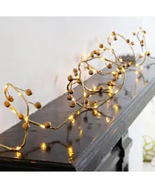 Talking Tables Botanical Berry Gold Berry Branch With Warm White LED Light