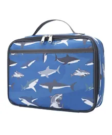 Snack Attack Shark Theme Insulated Lunch Bag - Blue