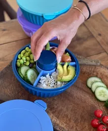 Yumbox Poke Bowl With 3 Part Divider - Hawaii Blue
