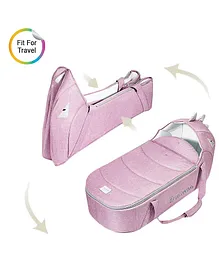 Sunveno Foldable Travel Carry Cot - Pink