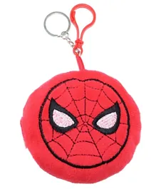 Marvel Spiderman Stuffed Plush Doll Key Chain Toys Key Ring with Embroidery - Red