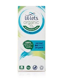 Lil-lets Organic Ultra thin Normal Panty Liners - 20 Pieces