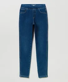 OVS Full Length Jeggings With Pockets - Blue