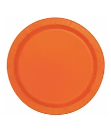 Unique Pumpkin Orange Round Plate - Pack of 20
