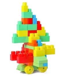 Babyhug Jumbo Brix Stack Set Multicolor - 80  Pieces
