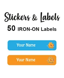 Ladybug Labels Personalised Name Iron-On Labels Camel Boy - Pack of 50