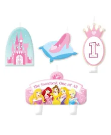 Party Centre Disney Princess 1st Birthday Candle Set - Pack of 4