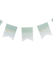 Ginger Ray Mint Green Hooray Bunting- Blue