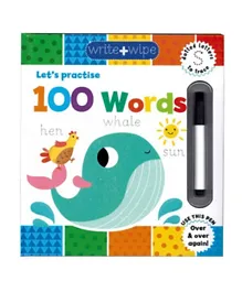 Write & Wipe Clean: 100 Words - English