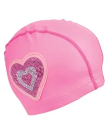 Bling2O  Heart Swim Cap - Neon Pink