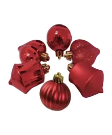 Christmas Magic Mini Assortment Red 4cm - 24 Pieces