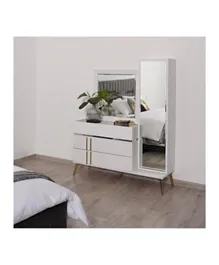 PAN Home  Whiteline Dresser with Mirror - Brown