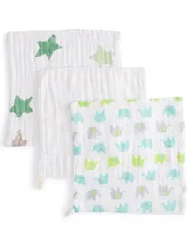 Anvi Baby Organic Baby Muslin Squares Pack of 3 Trunk Nebula - Multicolour