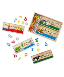 Melissa & Doug Wooden See & Spell Multicolour - 50 Pieces