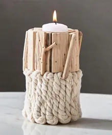 HomeBox Lumber Natural Wooden Candleholder