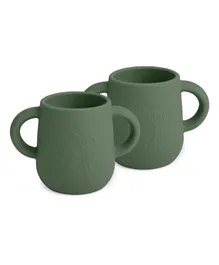 Nuuroo Abiola Silicone Cup With Handle Pack of 2 145mL Each - Dusty Green