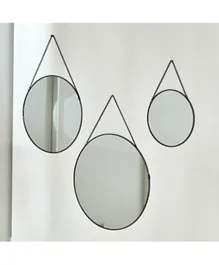HomeBox Urus Wall Mirrors with Chain - Set of 3