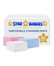 Star Babies Disposable Changing Mats Rainbow Large - Pack of 60
