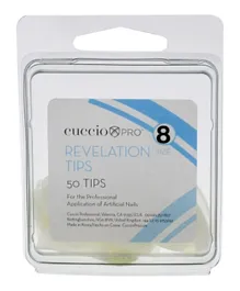 Cuccio Pro Revelation Tips Acrylic Nails Size 8 - 50 Pieces