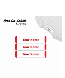 Ajooba Personalised Iron On Clothing Labels ICL 3018 - Pack of 50