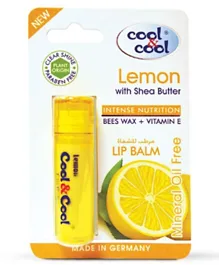 Cool & Cool  Lemon with Shea butter Intense Nutrition Lip Balm - 4.6g