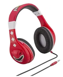 iHome Kiddesigns Over Ear Headphone Volume Limited With 3 Settings Power Rangers - Red