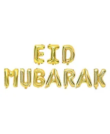 بالونات حروف فويل ذهبية بعبارة عيد مبارك للحفلات من إيد بارتي - 10 قطع