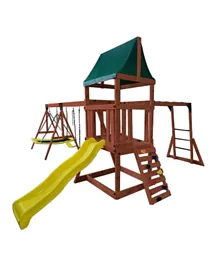 Dynamic Sports Olympia Wooden Swing Set + Free Dynamic Sports Electric Scooter