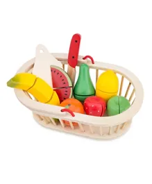 New Classic Toys Cutting Meal Fruit Basket - 10 Pieces