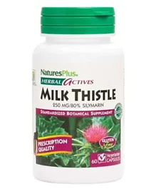 NATURES PLUS Herbal Actives Milk Thistle Capsules - 60 Pieces