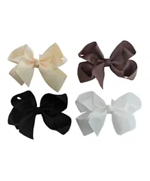 Viva La Bow Creme Bow Clips - Pack of 4