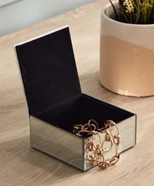 صندوق مجوهرات زجاجي بتشطيب معدني من هوم بوكس لاماك