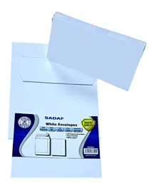 SADAF A4 White Envelopes - 50 Pieces