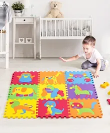 Babyhug Pop Out Playmat  Animal Floor Puzzle - 9 Pieces