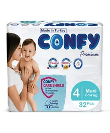 Confy Premium Baby Diapers Eco Single Pack Maxi Size 4 - 32 Pieces