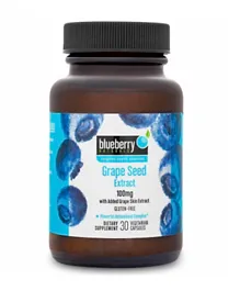 Blueberry Naturals Grape Seed Extract 100 mg Vegetarian - 30 Capsules