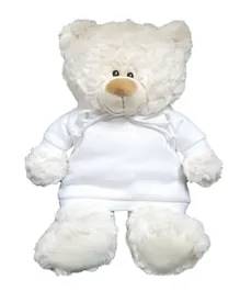 Caravaan Teddy Bear with White Hoodie - 38 cm