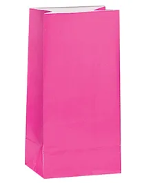 Unique Paper Party Bag Pack of 12 - Pink