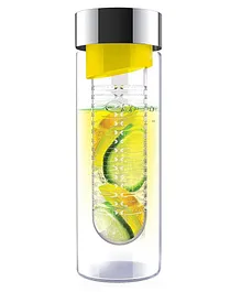 Asobu Flavor It Glass Water Bottle With Fruit Infuser Yellow - 600 ml