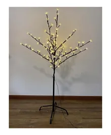 PAN Home Blooming Tree With 100 LED Warm Lights  Black - 120cm