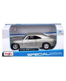 Maisto 1969 Dodge Charger R/T 1:25 Scale Model - Grey
