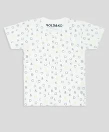 BOLD&KO Signature All Over Print T-shirt - White