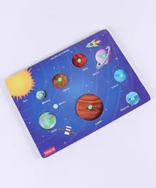 Babyhug Wooden Solar System Knob and Peg Puzzle - 8 Pieces
