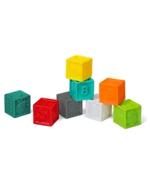 Infantino Squishy Building Blocks Set Multicolour - 8 Pieces