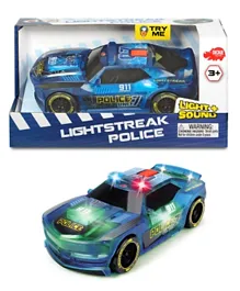 Dickie Lightstreak Police Friction - 20 cm