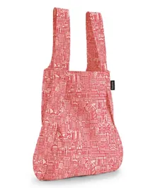 نوتاباج حقيبة أصلية قابلة للتحويل إلى ظهرية بتصميم هيلو وورلد - وردي/أحمر